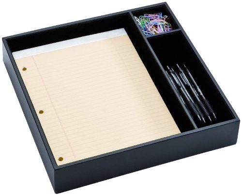 Conference Room Organizer Tray - Black Leather WAURSCSA1040